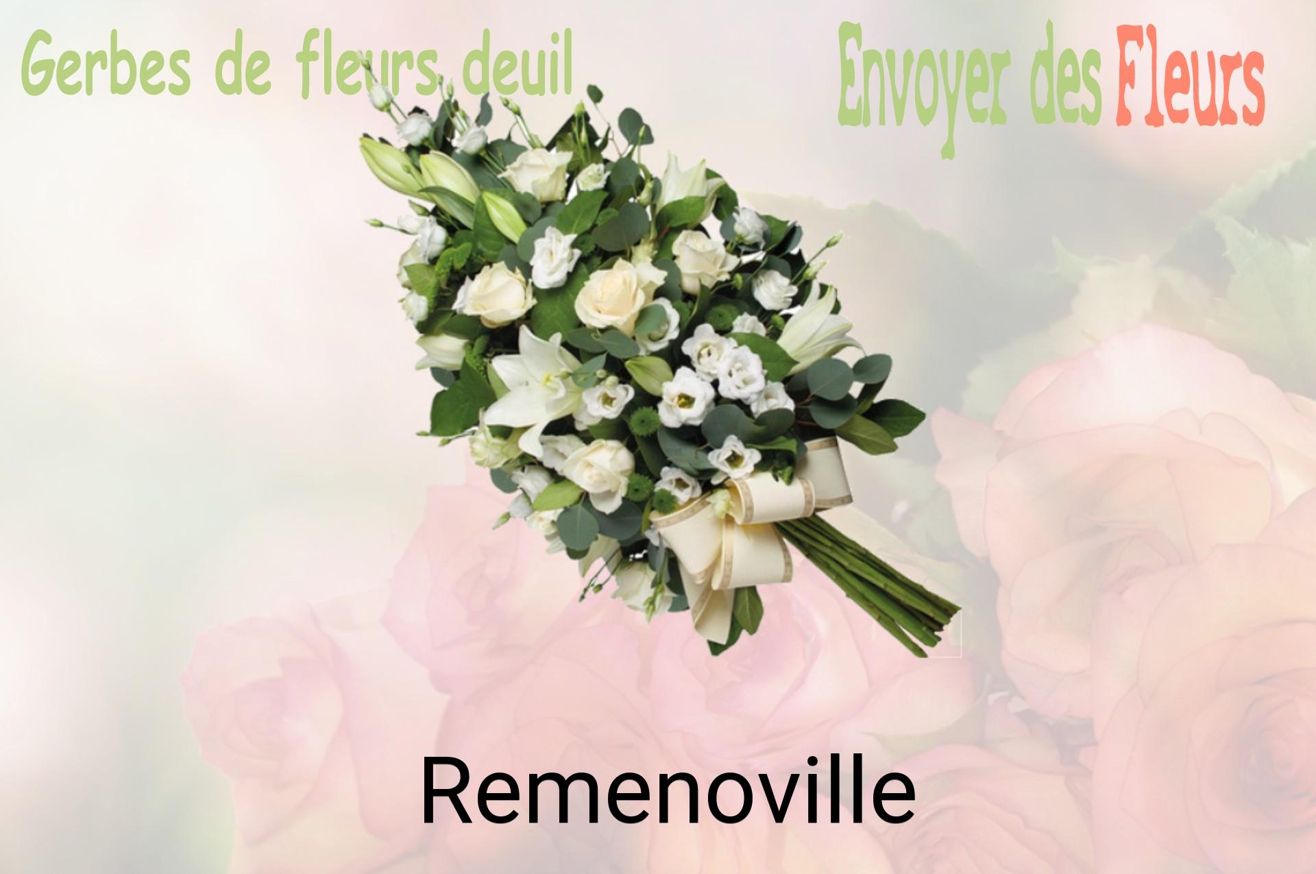 Gerbe de fleurs de deuil livrée à Remenoville